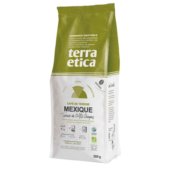 Kawa ziarnista Arabica 100% Meksyk 500 g BIO Terra Etica cena 79,19zł