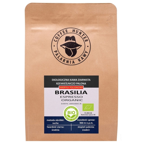 Kawa ziarnista Arabica 100% Brazylia fair trade BIO 250 g Coffee Hunter cena 36,65zł