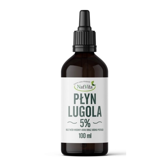 Płyn Lugola 5% JOD Nieorganiczny Czysty 100 ml Natvita  cena 38,94zł