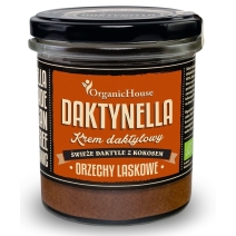 Krem kokosowo-daktylowy orzechy laskowe Daktynella bezglutenowy BIO 280 g Organic House