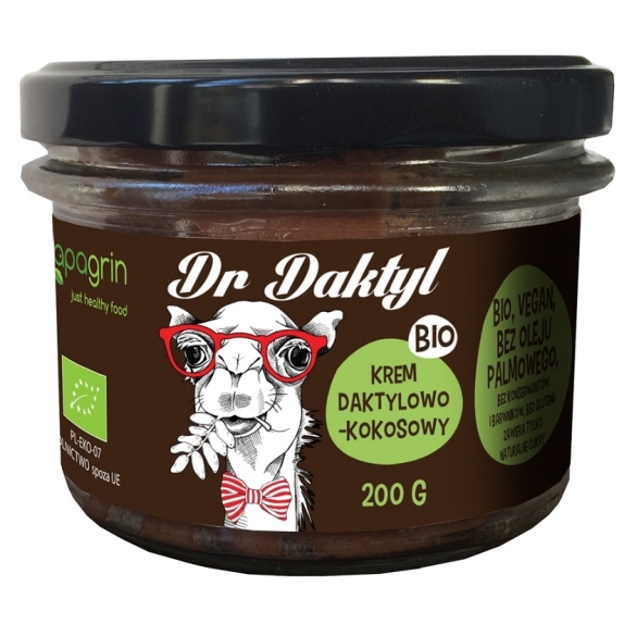 Krem daktylowo-kokosowy Dr Daktyl bezglutenowy BIO 200 g Papagrin cena 12,75zł
