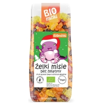 Żelki misie bez żelatyny bezglutenowe BIO 150 g Biominki EDYCJA ŚWIĄTECZNA cena 14,79zł