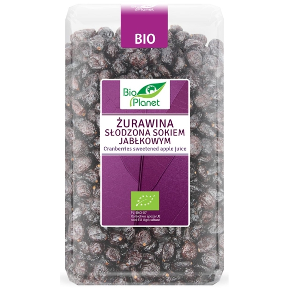 Żurawina słodzona sokiem jabłkowym 1 kg BIO Bio Planet cena 71,69zł