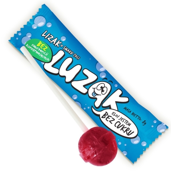 Lizak Luzak o smaku coli 1 sztuka Stewiarnia cena €0,50