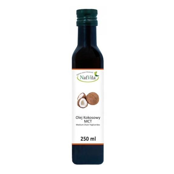 Olej kokosowy MCT KETO z kokosa 250 ml Natvita cena 34,07zł