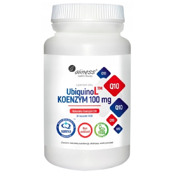 Aliness UbiquinoL™ Kaneka Naturalny Koenzym 100mg 60 kapsułek cena 36,42$