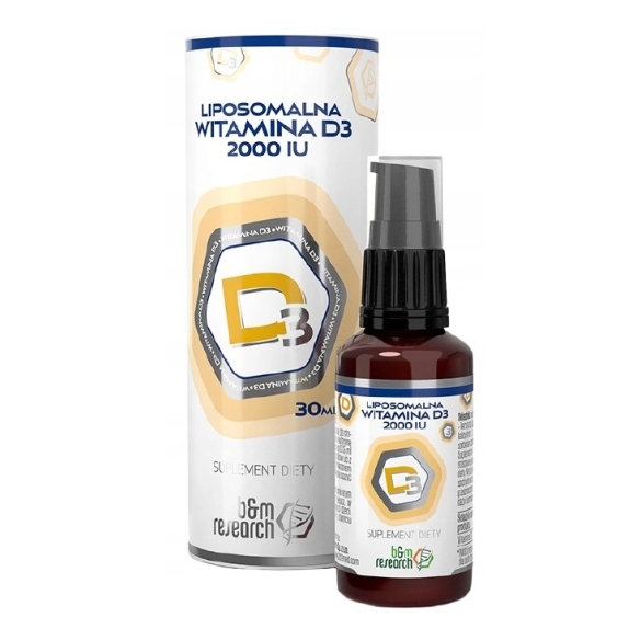 B&M Research Witamina D3 Liposomalna 2000 z pompką 30 ml cena 129,00zł