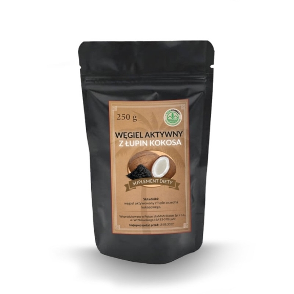 Raw Forest Węgiel aktywny z łupin kokosa 250g cena 13,23$