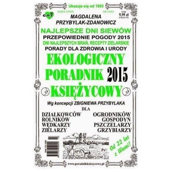 Książka "Ekologiczny poradnik księżycowy" Magdalena Przybylak-Zdanowicz cena 10,19zł