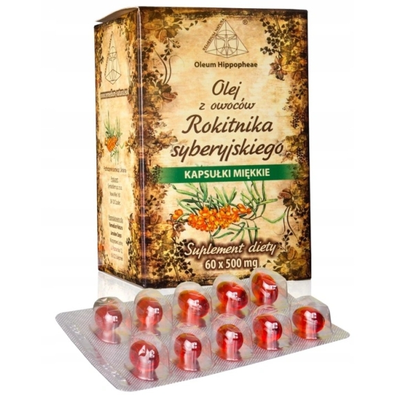 Olej rokitnikowy 500mg 60kaps Remedium Natura cena 30,99zł