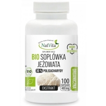 Grzyb soplówka jeżowata ekstrakt 400 mg  30% 100 kapsułek Natvita