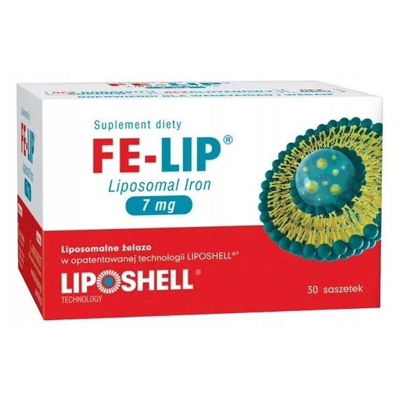 FE-LIP Żelazo Liposomalne Iron 7 mg 30 saszetek cena 39,99zł