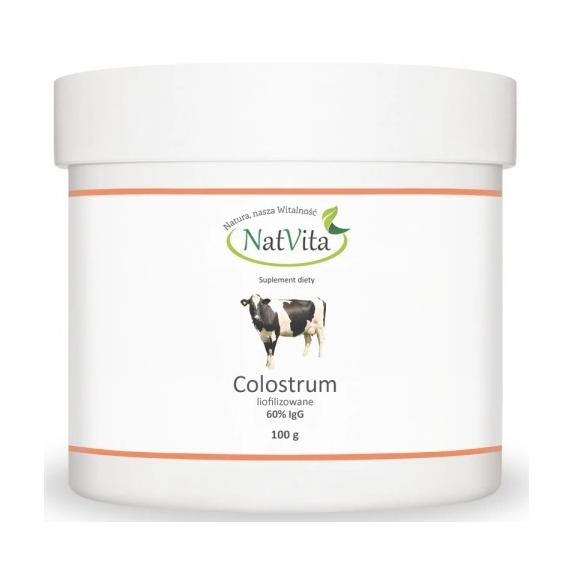 Natvita Colostrum Krowie Liofilizowane 60% IgG 100 g cena 39,69$