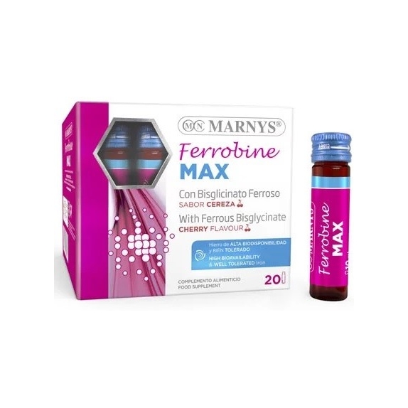 MARNYS Ferrobine max Żelazo Kompleks Witamin z Grupy B 20 fiolek  cena 12,15$