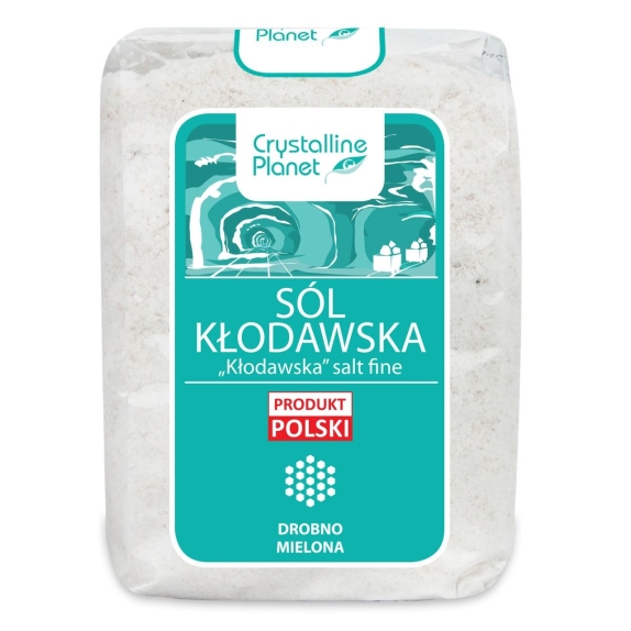 Sól kłodawska drobno mielona 600 g Crystalline Planet cena 3,99zł