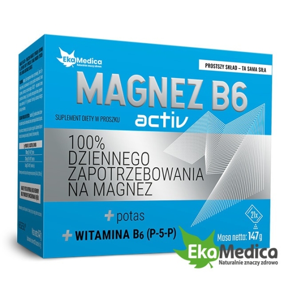 Magnez B6 activ 21 saszetek EkaMedica cena 9,96$