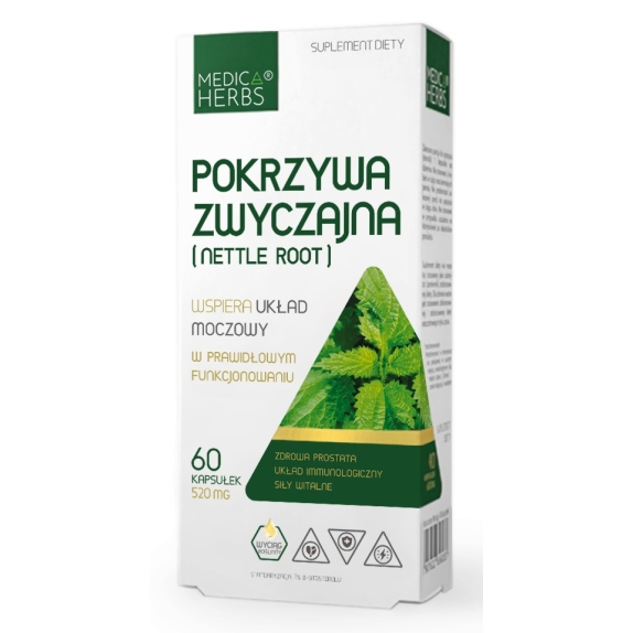 Medica Herbs pokrzywa zwyczajna UKŁAD MOCZOWY 520 mg 60 kapsułek cena 18,95zł