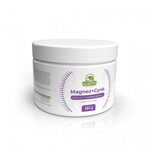 Magnez + Cynk proszek 264 g Slavito cena €16,96