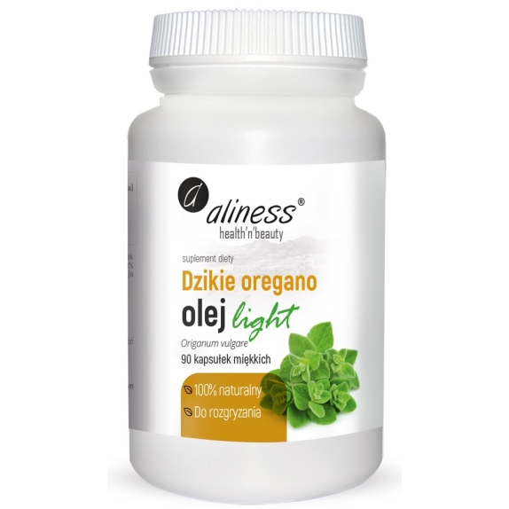 Aliness dzikie oregano olejek LIGHT 90 kapsułek miękkich cena 39,90zł