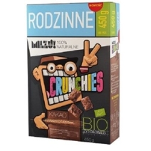 Crunchies żytnio-owsiane z kakao BIO 450 g Milzu