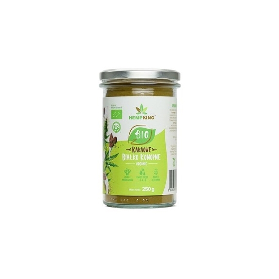 Białko konopne kakaowe bezglutenowe BIO 250g Hempking cena 39,99zł