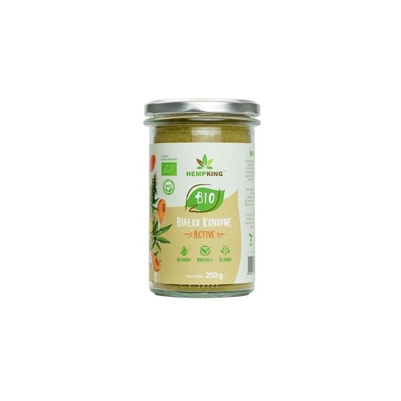 Białko konopne Active bezglutenowe BIO 250g Hempking cena 39,99zł