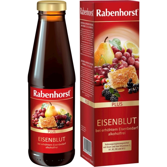 Rabenhorst napój owocowo-ziołowy z żelazem i witaminami C B1 B2 B6 B12 450 ml BIO cena €7,15