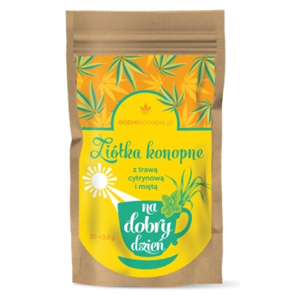 Hemp Ziółka konopne z trawą cytrynową i miętą NA DOBRY DZIEŃ (20 x 0,8 g) cena 12,99zł