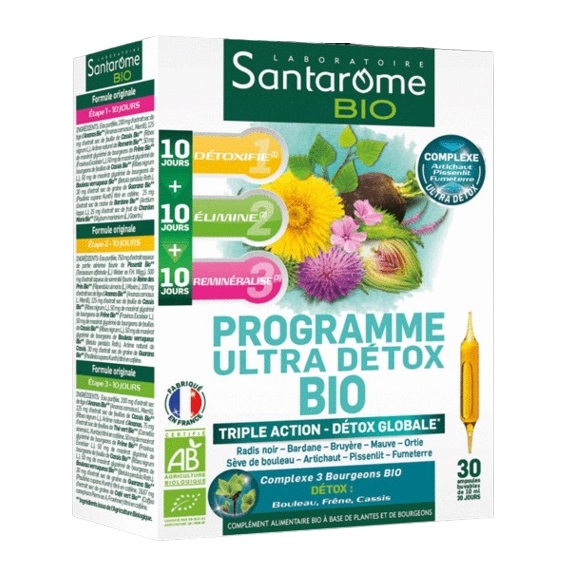 Formuła wspomagająca detox BIO w ampułkach (30x10 ml) 300 ml Santarome cena 106,25zł