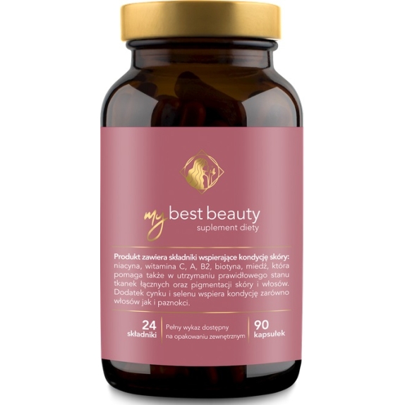 MyBestPharm WŁOSY, SKÓRA, PAZNOKCIE (My best beauty) 90 kapsułek cena 133,69zł