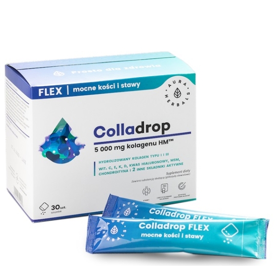 Colladrop Flex 5000 mg 30 saszetek Aura Herbals  cena 119,90zł