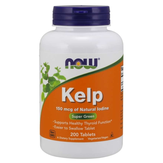 Kelp 150 mcg (Jod) 200 tabletek NOW Foods cena 43,90zł