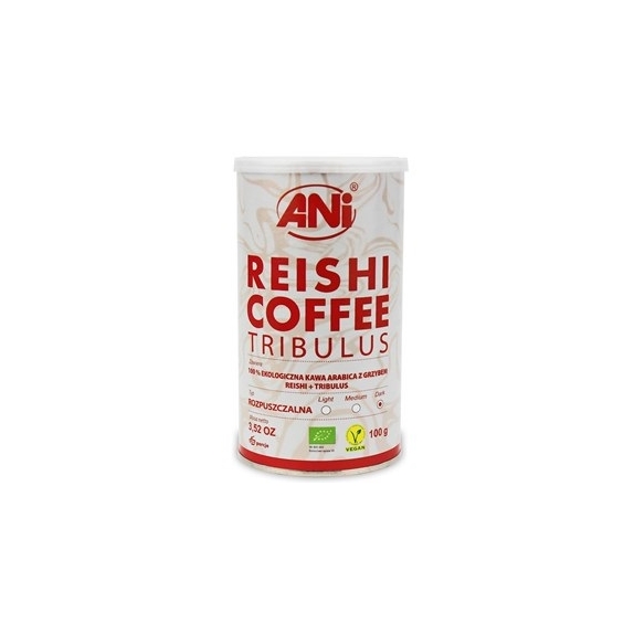 Kawa rozpuszczalna arabica z grzybem reishi i tribulus BIO 100g ANI cena 26,35zł