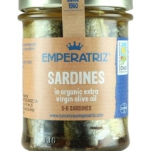 Sardynki europejskie w BIO oliwie z oliwek extra virgin 190g Emperatriz