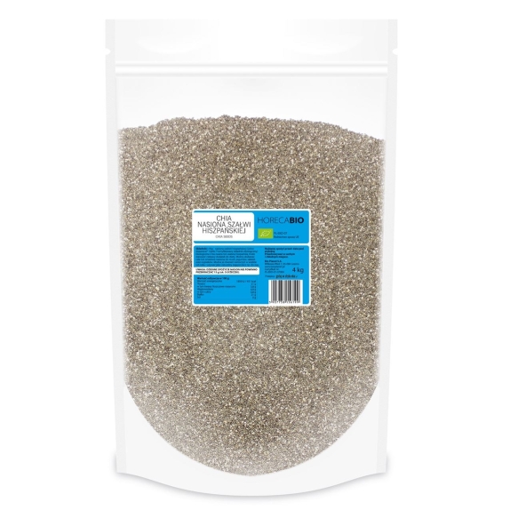 Chia - nasiona szałwii hiszpańskiej 4 kg BIO Horeca CZERWCOWA PROMOCJA! cena €21,30