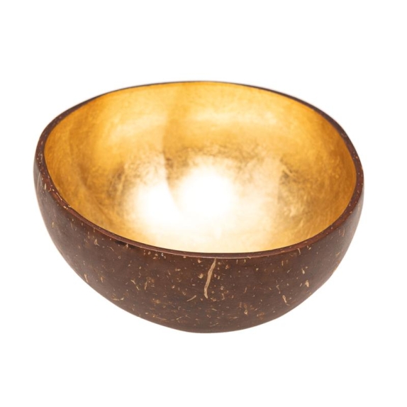 Miska dekoracyjna z łupiny kokosa złota 13-15 cm Chic-Mic cena 26,89zł