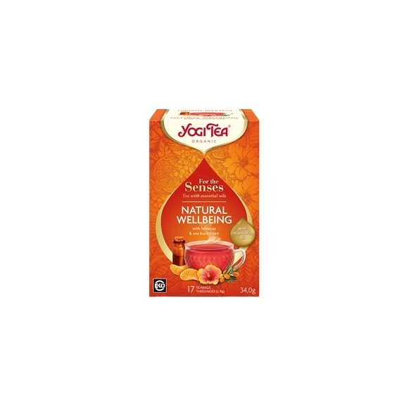 Herbata dla zmysłów naturalny dobrostan natural wellbing 17 saszetek BIO Yogi Tea MAJOWA PROMOCJA! cena 3,13$