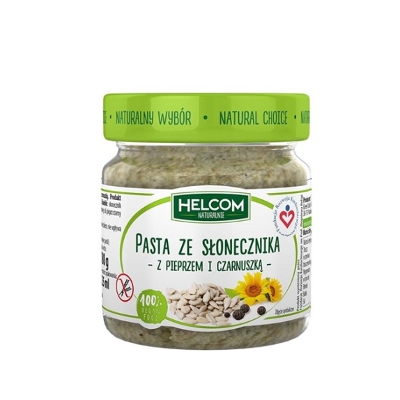 Pasta ze słonecznika z pieprzem i czarnuszką 180 g Helcom cena 7,70zł