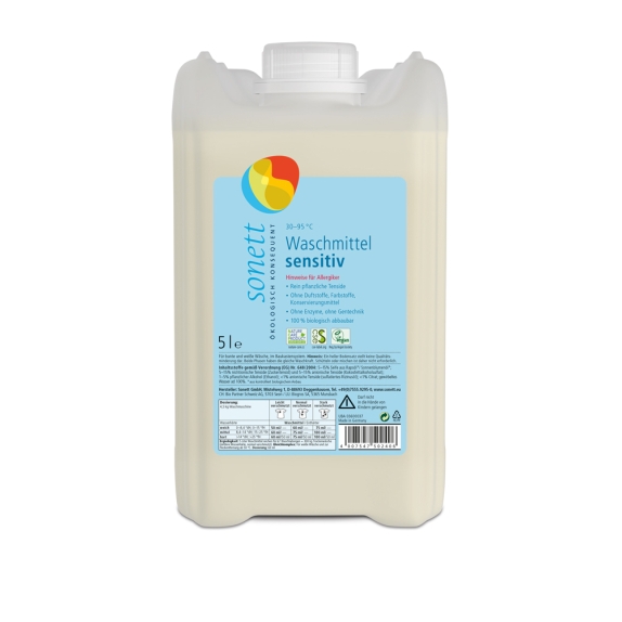 Sonett płyn do prania sensitiv 5 litrów cena €27,26