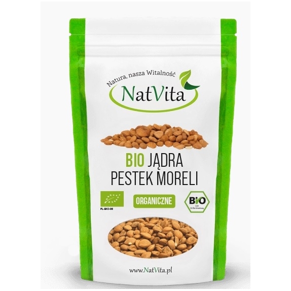 Jądra pestek moreli gorzkie (organiczne) B17 160 g BIO Natvita cena 4,99$