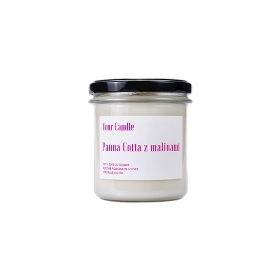 Świeca sojowa panna cotta z malinami 300ml Your Candle cena 56,75zł