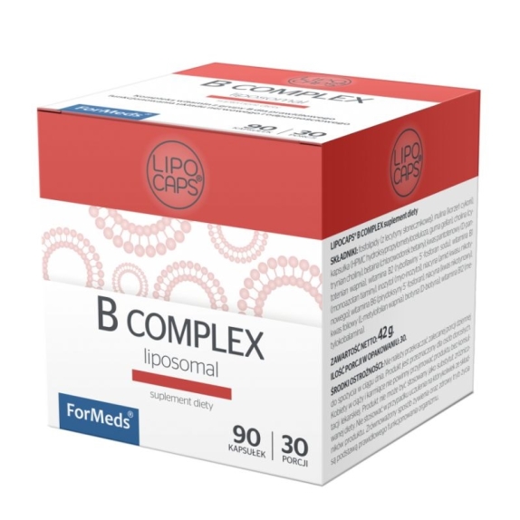 Lipocaps B Complex 90 kapsułek Formeds cena 30,91$