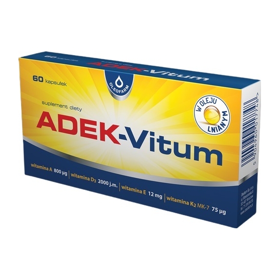 ADEK-Vitum 60 kapsułek Oleofarm cena 43,90zł