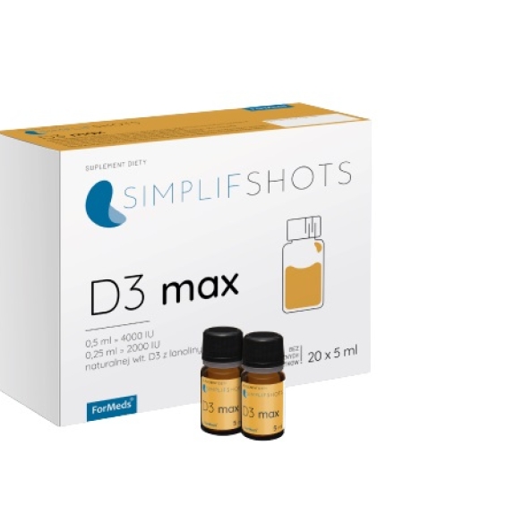 Simplifshots D3 Max 20 buteleczek x 5 ml Formeds cena 94,49zł