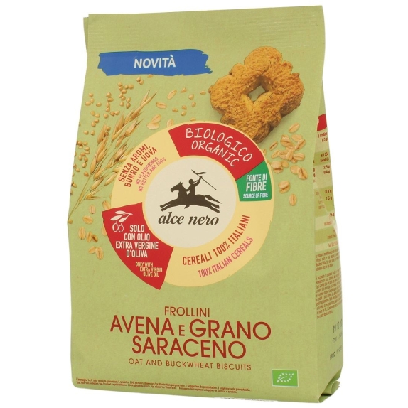 Ciastka owsiano - gryczane z oliwą z oliwek (14 %) 250 g BIO Alce Nero cena 13,95zł