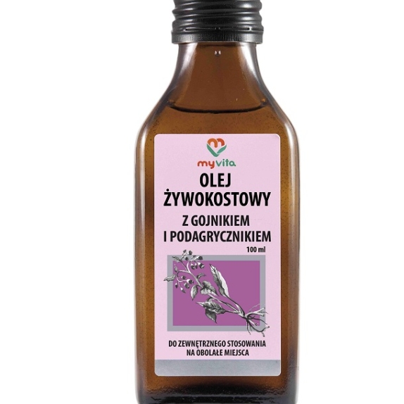 MyVita olej żywokostowy + gojnik + podagrycznik 100 ml cena 5,80$