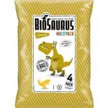 Chrupki kukurydziane serowe bezglutenowe BioSaurus 4x15g BIO McLloyd's