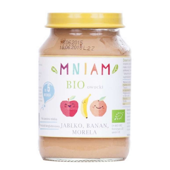 Deser jabłko-banan-morela od 5 miesiąca 190 g BIO Mniam cena 4,55zł