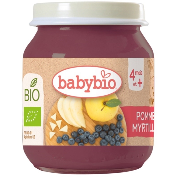 Deser jabłko-borówka od 4 miesiąca bezglutenowy 130 g BIO Babybio cena 7,19zł