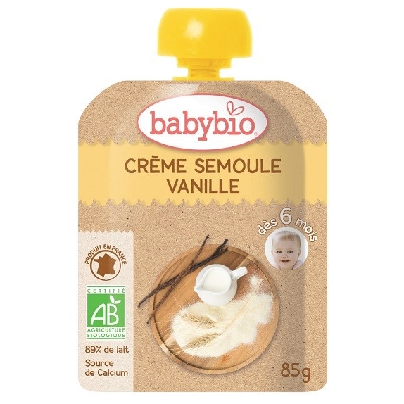 Deser mleczny z semoliną waniliowy od 6 miesiąca 85 g BIO Babybio cena 6,10zł